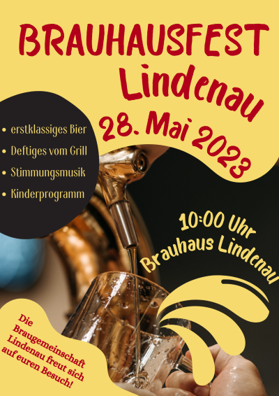 Plakat Brauhausfest Lindenau 2023