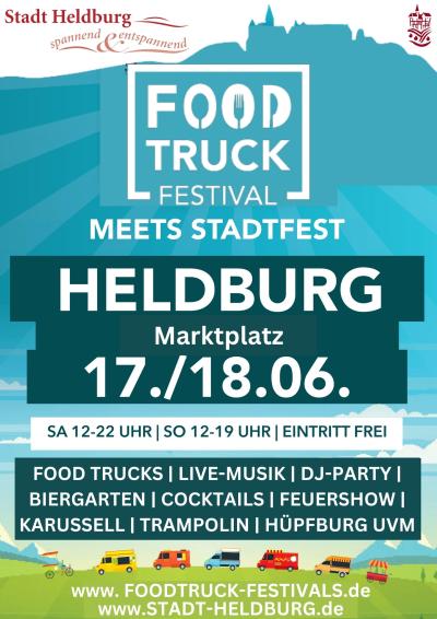 Plakat Food Truck Festival / Stadtfest Heldburg 2023