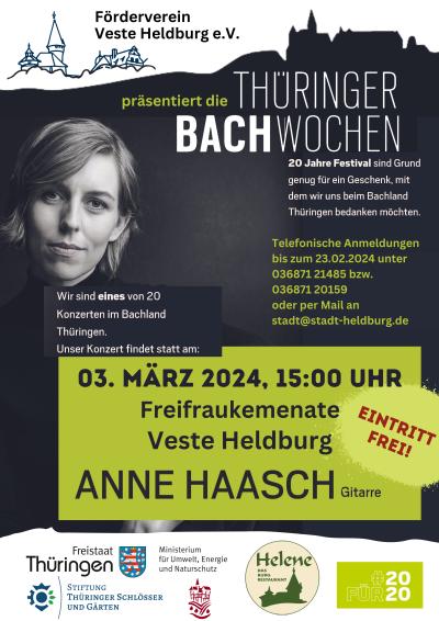 Plakat Gitarrenkonzert Haasch Veste Heldburg 03. März 2024 15:00 Uhr