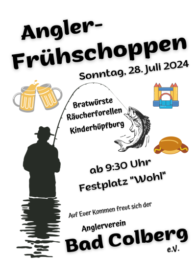 Anglerfrühschoppen Bad Colberg 2024 Plakat