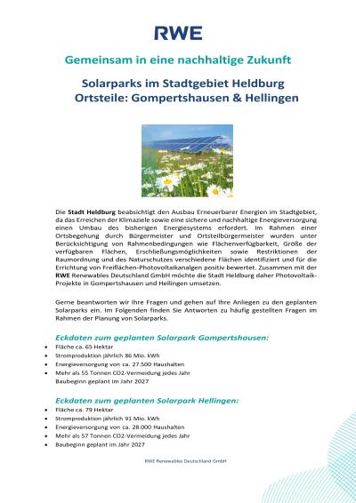 Solarparks im Stadtgebiet Heldburg Gompertshausen Hellingen 2024 Seite 1
