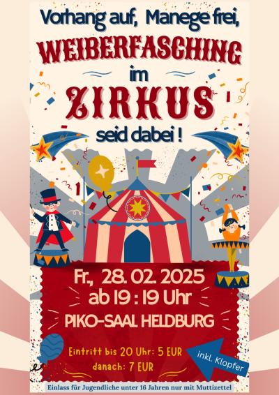 Plakat Weiberfasching Heldburg 2025