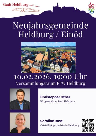 Plakat Neujahrsgemeinde Heldburg 2026