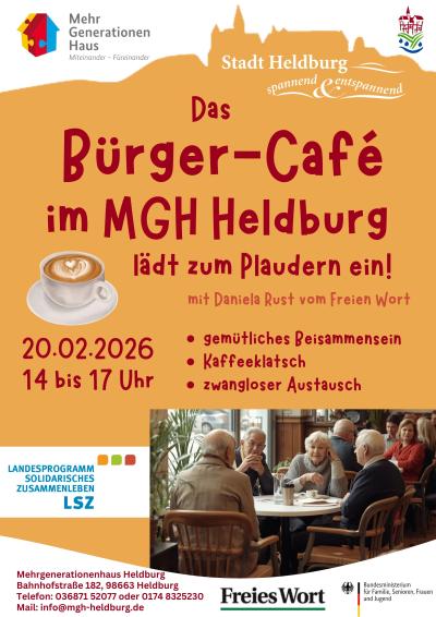 Plakat Bürgercafe Heldburg 20022026
