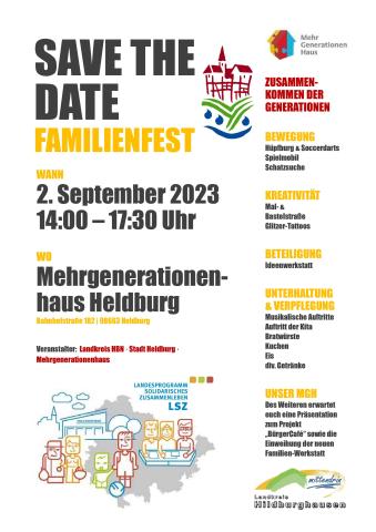 Flyer Familienfest MGH Stadt Heldburg 2023