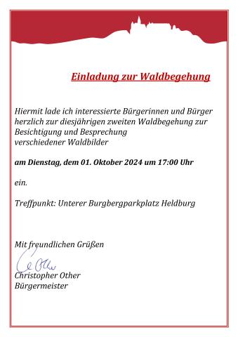 2. Waldbegehung Stadt Heldburg 01.10.2024