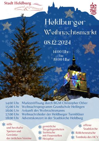 Plakat Weihnachtsmarkt Heldburg 2024