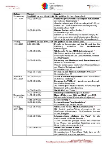 Veranstaltungskalender MGH Heldburg November 2024 2