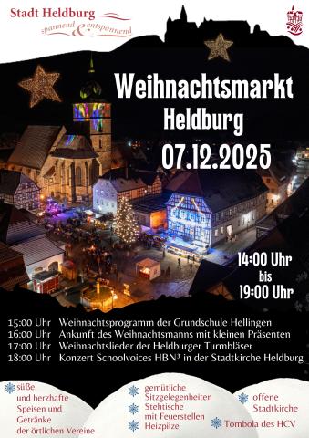 Plakat Weihnachtsmarkt Heldburg 2025